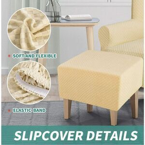 Ottoman Beige Slipcover NEW in Original Packaging Large